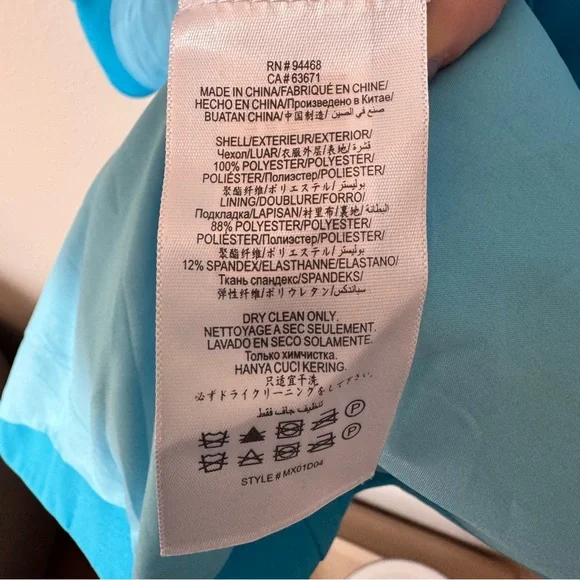 BCBGMaxAzria One Shoulder Cutout Dress NWT Blue Asymmetrical Midi Cocktail Dress - Picture 9 of 12